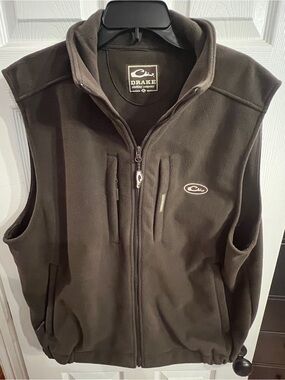 Drake Dark Brown Full-Zip Fleece Vest